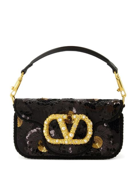 Valentino Garavani Locò sequinned shoulder bag - Black - zdjęcie produktu nr 1