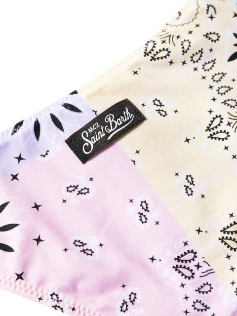 MC2 Saint Barth Marielle paisley-print bikini bottoms - Purple - zdjęcie produktu nr 2