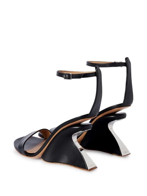 Off-White Jug wedge-heel leather sandals - Black