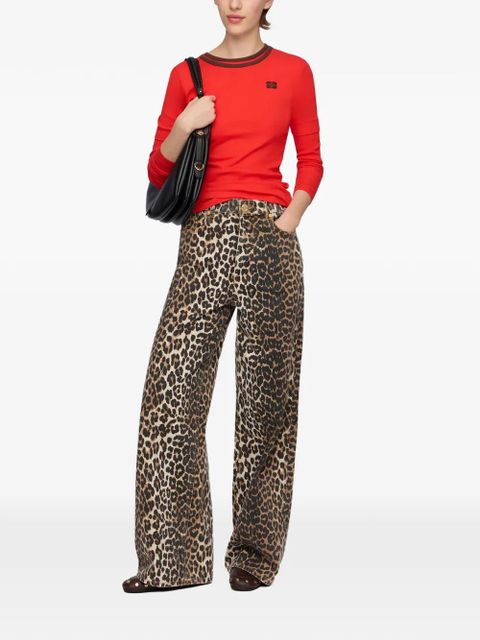 GANNI long-sleeve T-shirt - Red - zdjęcie produktu nr 2