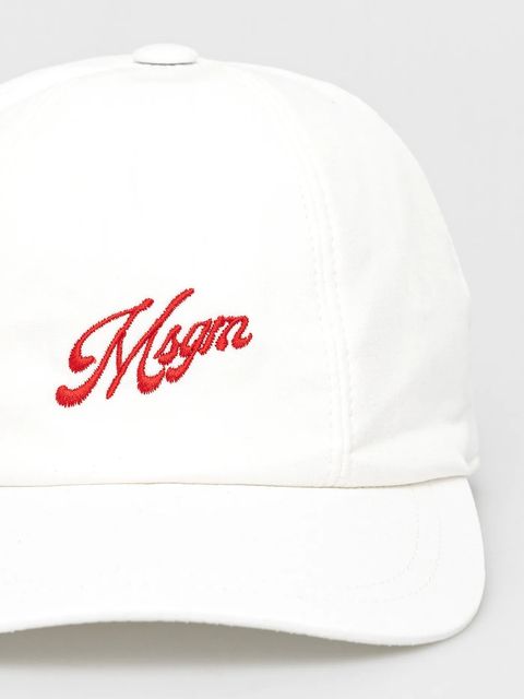 MSGM czapka z daszkiem kolor biały z aplikacją 3842MDL02.257126
