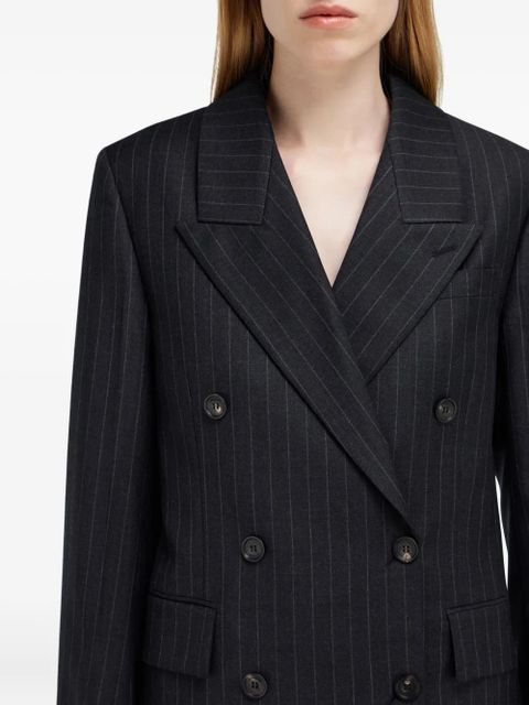 Ferragamo pinstripe double-breasted blazer - Black