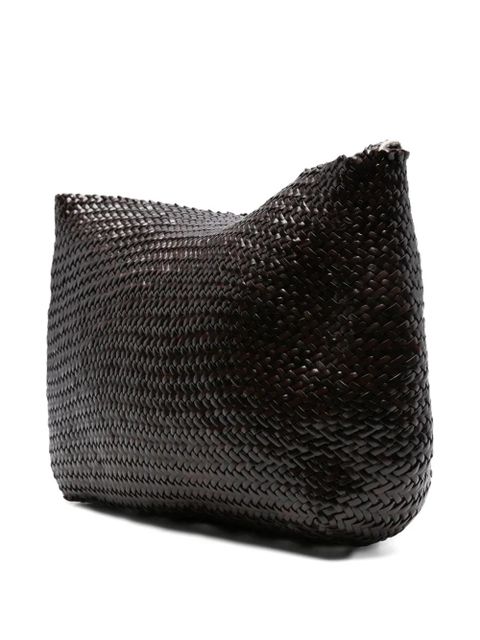 DRAGON DIFFUSION Santa Marta woven-leather shoulder bag - Brown - zdjęcie produktu nr 2
