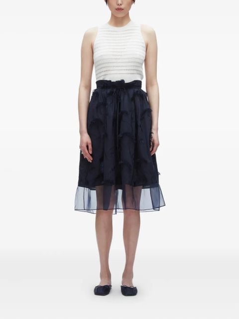 3.1 Phillip Lim embroidered layered midi skirt - Blue - zdjęcie produktu nr 2