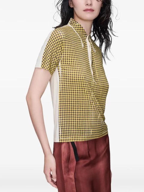Maison Margiela gingham polo top - Yellow