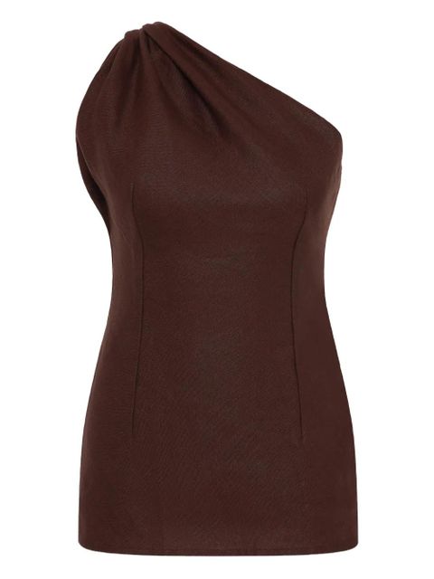Faithfull the Brand Agua one-shoulder top - Brown - zdjęcie produktu nr 1