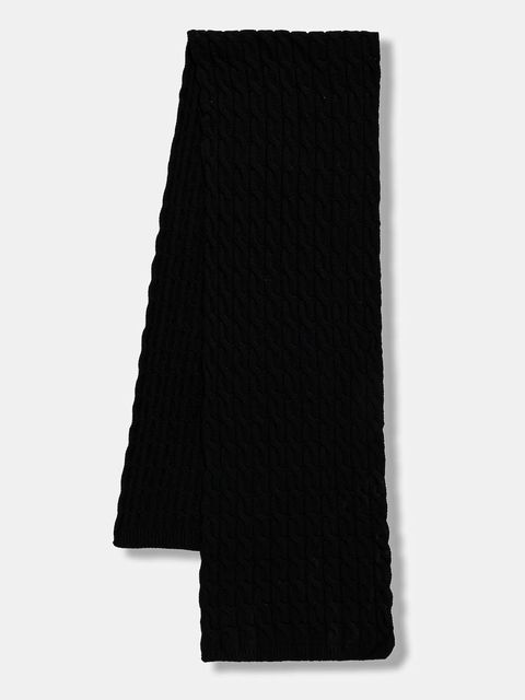 Liviana Conti szalik z domieszką wełny damski kolor czarny gładki A5WF76 - zdjęcie produktu nr 1