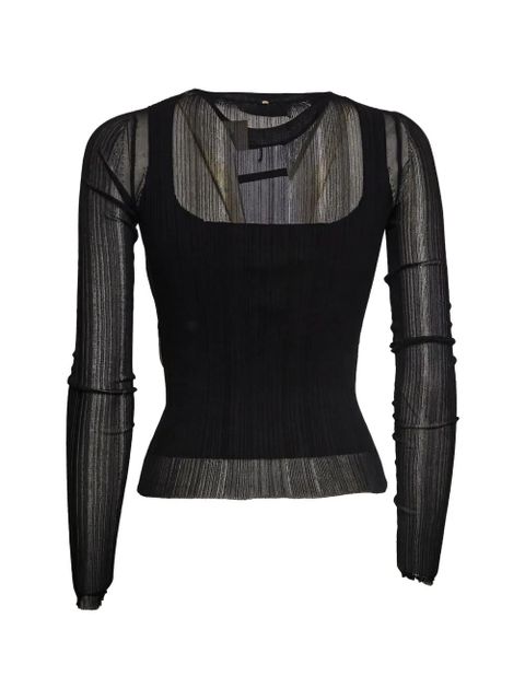 Sportmax long-sleeve ribbed knitwear - Black - zdjęcie produktu nr 2