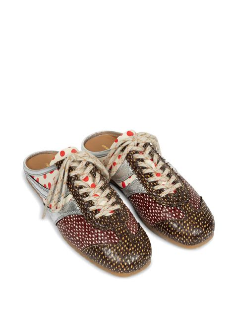 DRIES VAN NOTEN polka-dot lace-up slip-ons - Brown - zdjęcie produktu nr 2