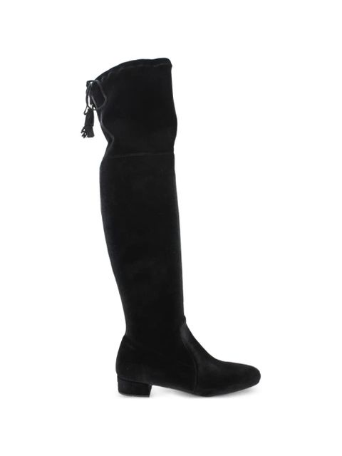 Prada velvet over-the-knee boots - Black - zdjęcie produktu nr 1