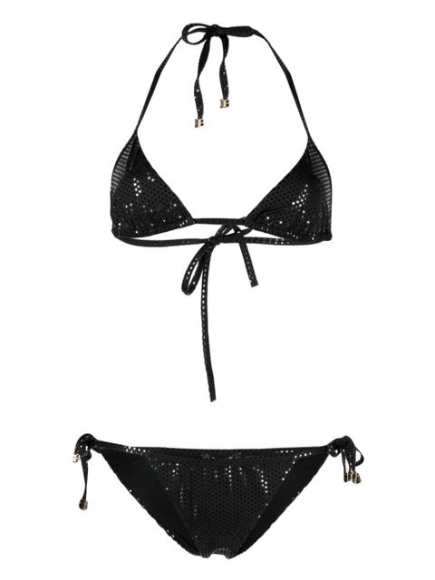 Balmain foiled triangle bikini - Black - zdjęcie produktu nr 1