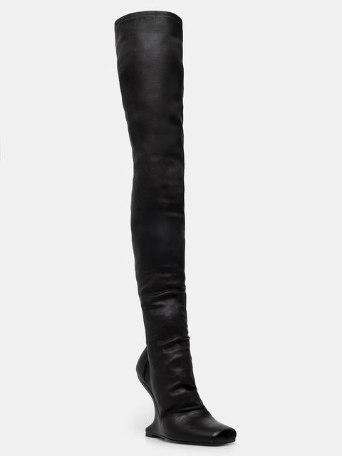 Rick Owens Lilies kozaki z odkrytymi palcami damskie skórzane Cantilever 11 - zdjęcie produktu nr 1