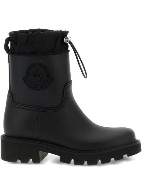 Moncler drawstring embosssed-logo rain boots - Black - zdjęcie produktu nr 1