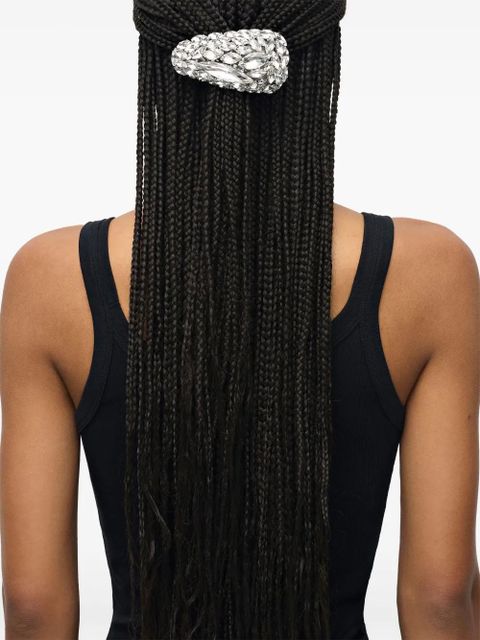 AREA crystal-embellished triangle hairclip - Silver