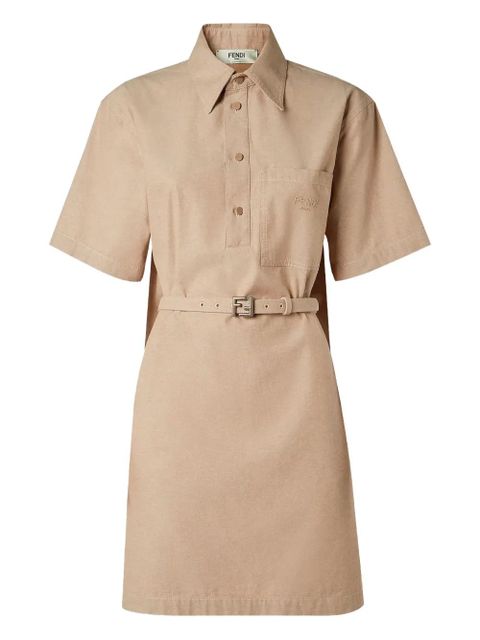 FENDI belted mini dress - Neutrals - zdjęcie produktu nr 1