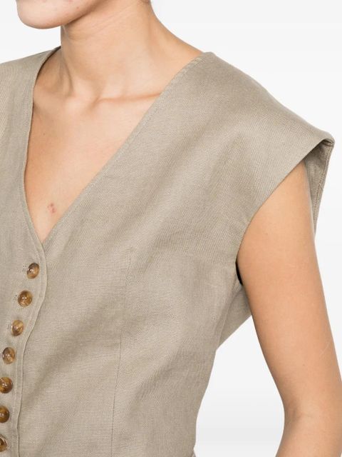 Eleh button waistcoat - Neutrals