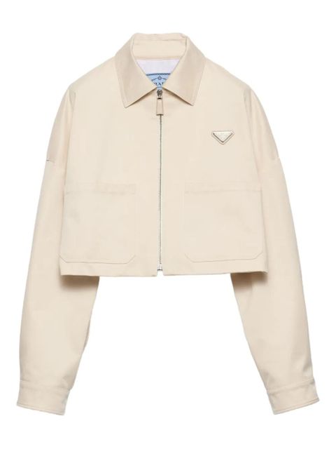 Prada Triangle-logo jacket - Neutrals - zdjęcie produktu nr 1