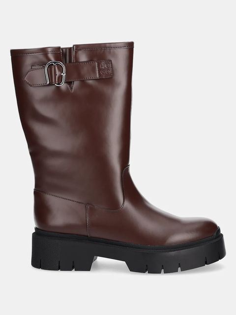 HUGO kozaki Kris damskie kolor brązowy na platformie 50552735 - zdjęcie produktu nr 2