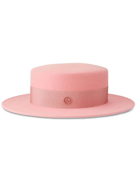 Maison Michel Kiki logo-detail wool fedora - Pink - zdjęcie produktu nr 1