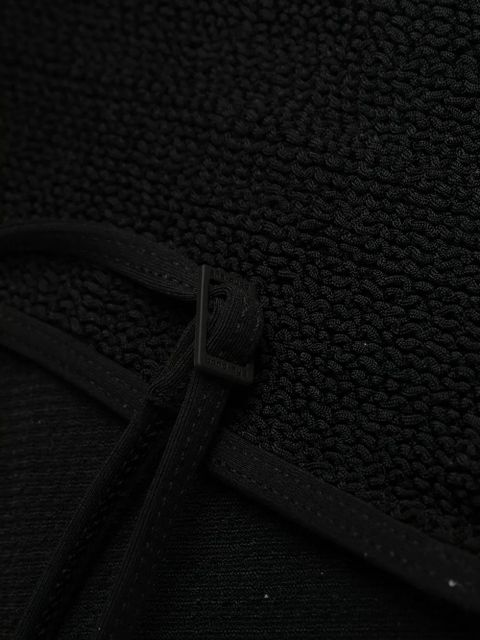 Bond-eye crinkled scoop-back swimsuit - Black