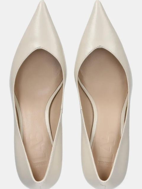 Answear.LAB szpilki skórzane kolor beżowy