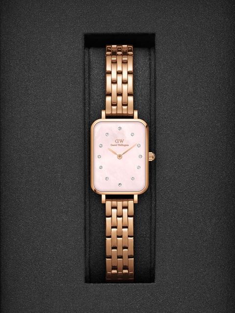 Daniel Wellington zegarek Quadro Lumine 20x26 Link damski kolor złoty