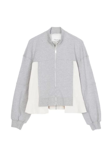 3.1 Phillip Lim zip-up panelled sweater - Grey - zdjęcie produktu nr 1
