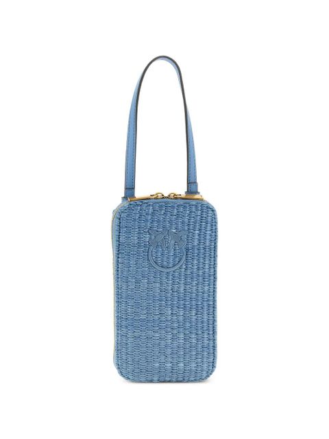 PINKO Love Birds Diamond braided smartphone holder - Blue - zdjęcie produktu nr 1