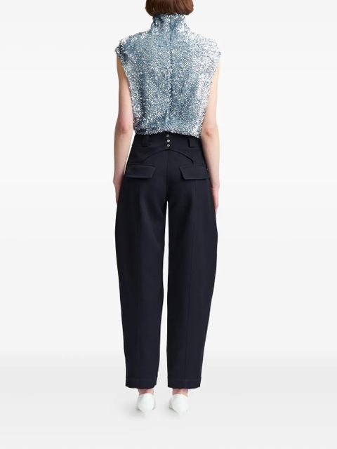 16Arlington Ovica sequinned top - Silver