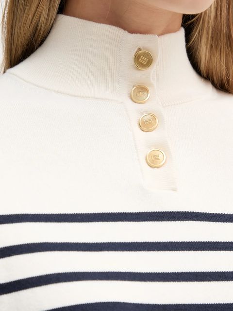 Tommy Hilfiger sweter damski kolor biały lekki WW0WW47467