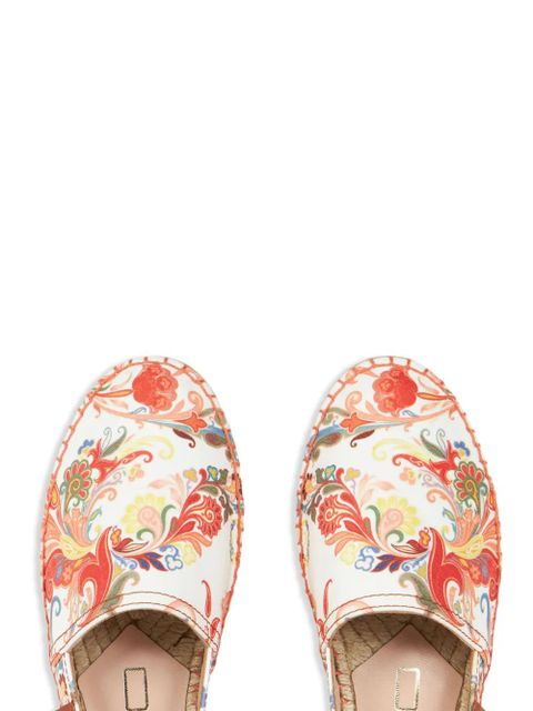 ETRO paisley-print slip-on espadrilles - White