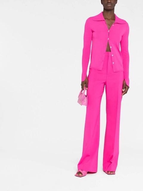 Jacquemus Sauge high-waisted flared trousers - Pink