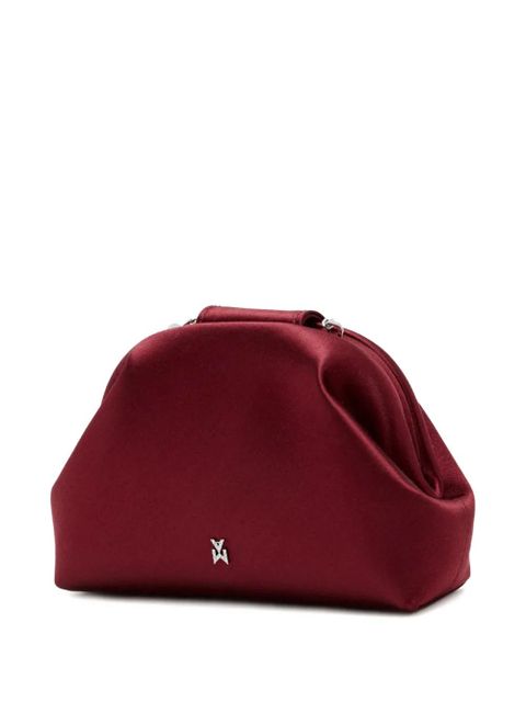 Amina Muaddi Camelia jewel-embellished satin clutch bag - Red - zdjęcie produktu nr 2