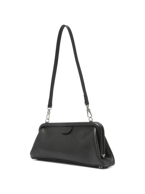 Vivienne Westwood Jane Orb-plaque grained-leather shoulder bag - Black