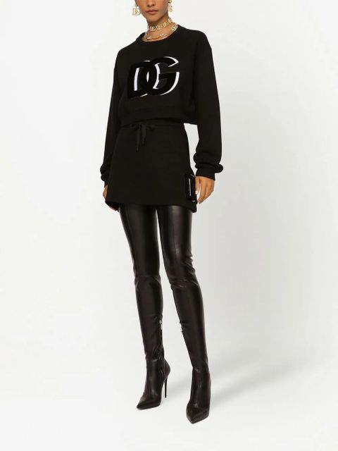 Dolce & Gabbana DG-logo cropped sweatshirt - Black