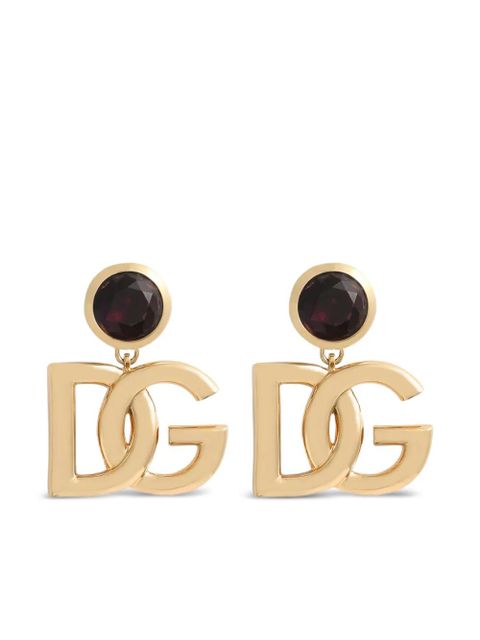 Dolce & Gabbana logo-plaque earrings - Gold - zdjęcie produktu nr 1