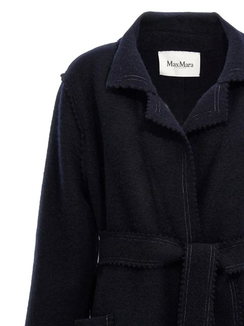 Max Mara belted-waist coat - Blue - zdjęcie produktu nr 2