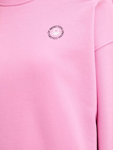 United Colors of Benetton bluza damska kolor różowy z nadrukiem 31NB3M07K