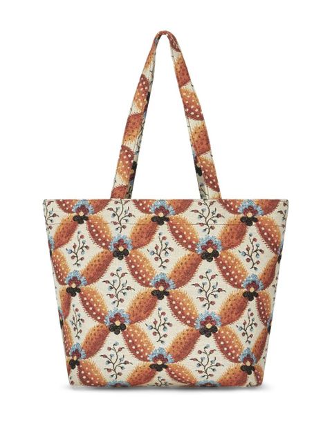 ETRO medium Floralia-print jacquard tote bag - Brown