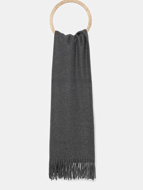 Answear.LAB szalik z wełną damski kolor szary gładki - zdjęcie produktu nr 1