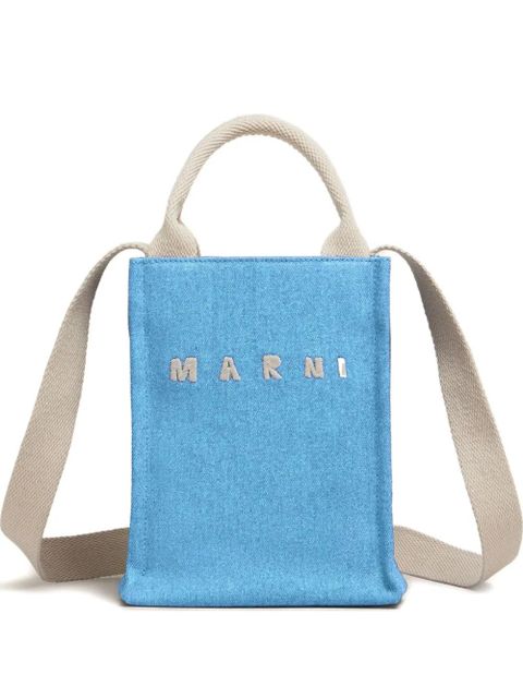 Marni Denim tote mini bag - Blue - zdjęcie produktu nr 1