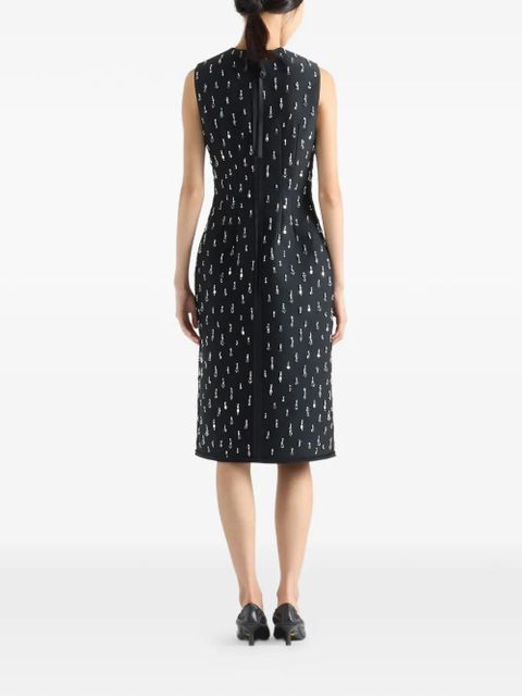 Prada embroidered scuba dress - Black - zdjęcie produktu nr 2