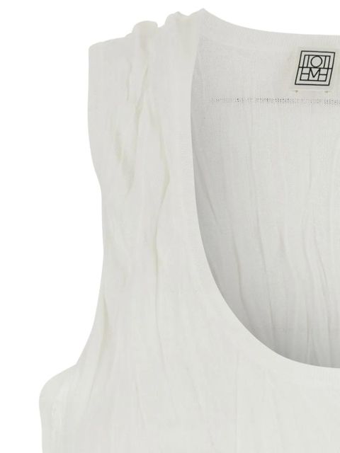 TOTEME crinkled tank top - White