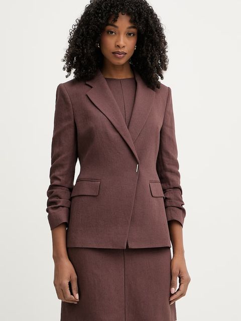 BOSS marynarka dwurzędowa damska z lnem - zdjęcie produktu nr 1