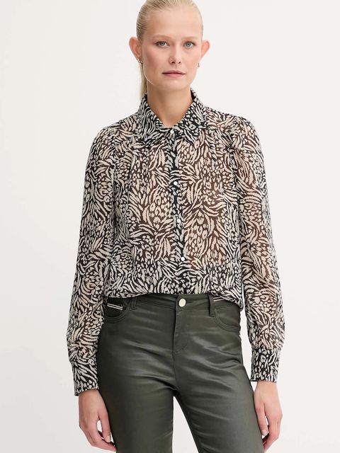 Morgan koszula damska kolor czarny regular z kołnierzykiem klasycznym CAPITAL - zdjęcie produktu nr 1