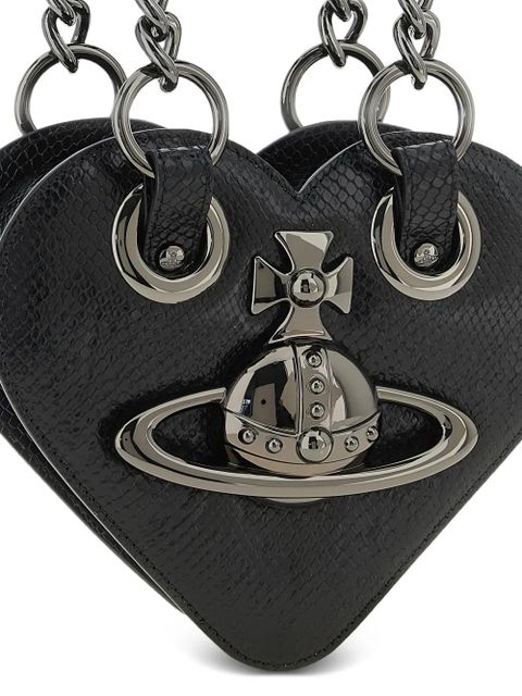 Vivienne Westwood Juliet heart leather shoulder bag - Black