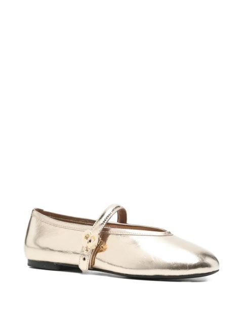 Maje buckle-detail strap ballet flats - Gold - zdjęcie produktu nr 2