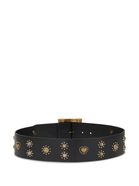 ETRO studded leather belt - Black - zdjęcie produktu nr 2