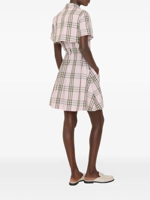 Burberry check cotton dress - Pink