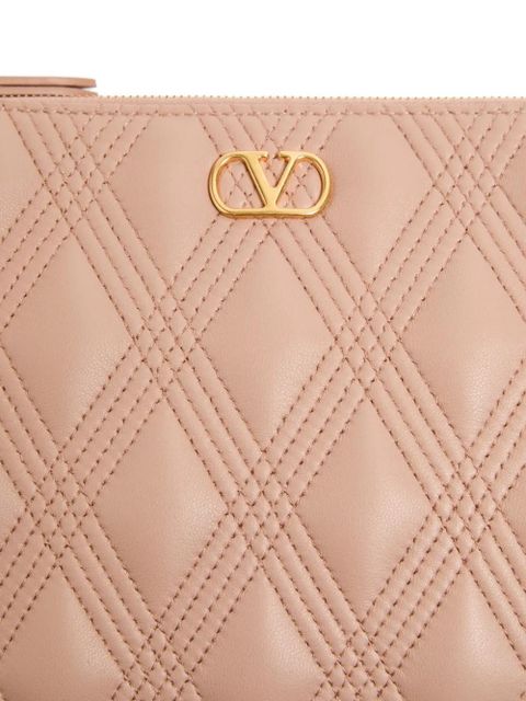 Valentino Garavani Quiltie 67 leather clutch bag - Pink